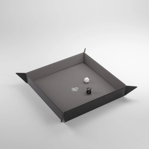 GameGenic - Magnetic Dice Tray Square (Black/Grey)