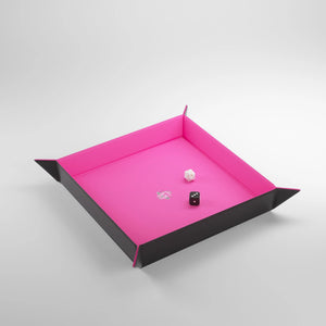 GameGenic - Magnetic Dice Tray Square (Black/Pink)