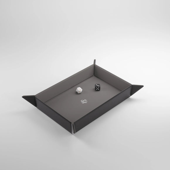 GameGenic - Magnetic Dice Tray Rectangular (Black/Grey)