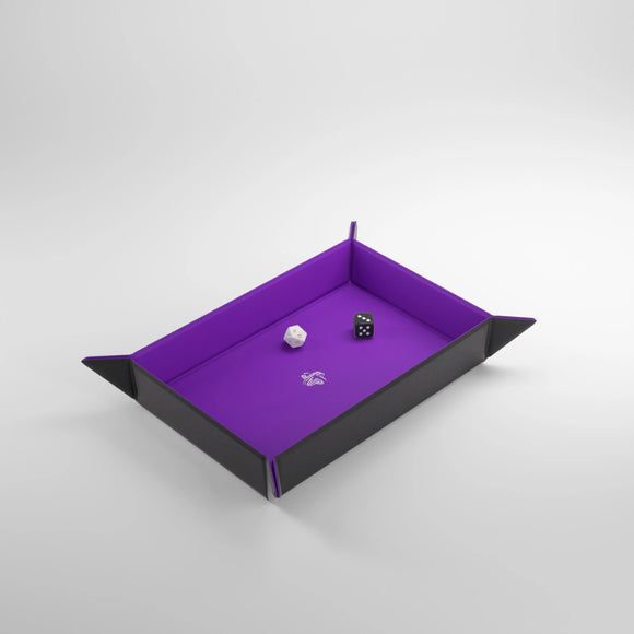 GameGenic - Magnetic Dice Tray Rectangular (Black/Purple)