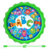 Splash Buddies Monster Abc Sprinkler Spray Mat- 60 Inch