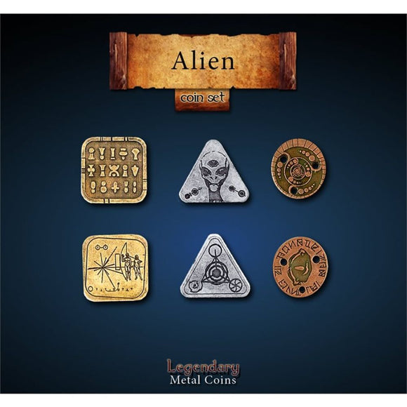 Legendary Metal Coins - Alien Coin Set (24 coins)