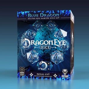 Dragon Eye Dice Set - Diamond Edge - Blue