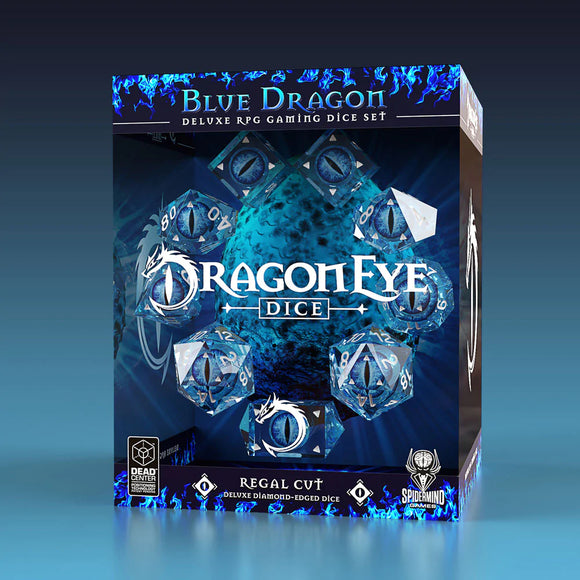 Dragon Eye Dice Set - Diamond Edge - Blue