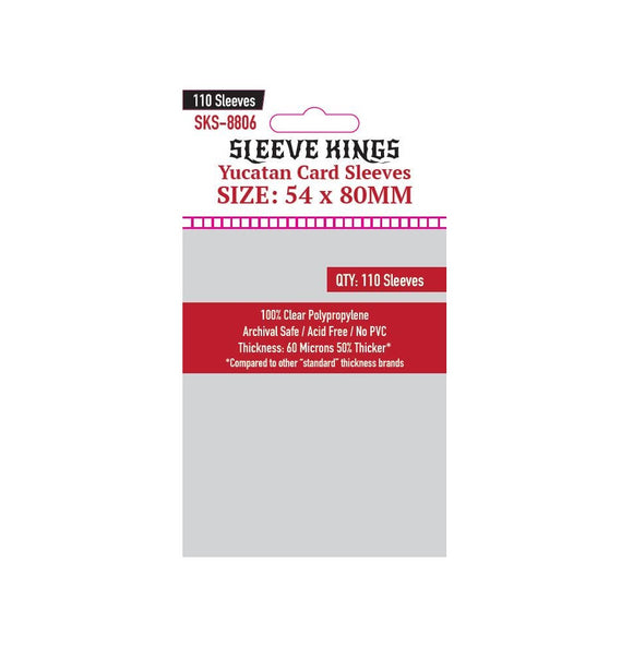 Sleeve Kings 110x Yucatan Card Sleeves (Size 54 x 80 mm)