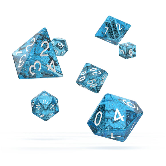 oakie doakie DICE RPG Set Speckled: Light Blue (7)