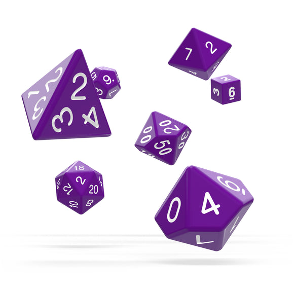 oakie doakie DICE RPG Set Solid: Purple (7)