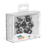 oakie doakie DICE RPG Set Solid: Black (7)