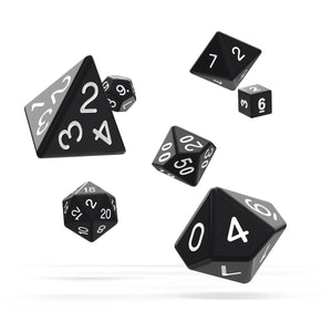 oakie doakie DICE RPG Set Solid: Black (7)