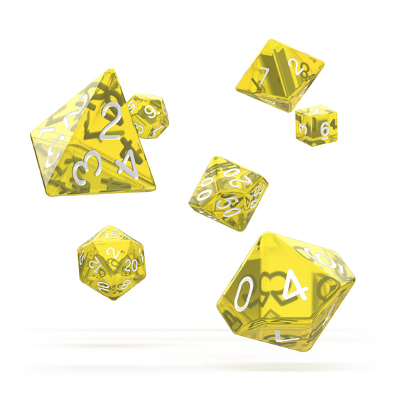 oakie doakie DICE RPG Set Translucent: Yellow (7)